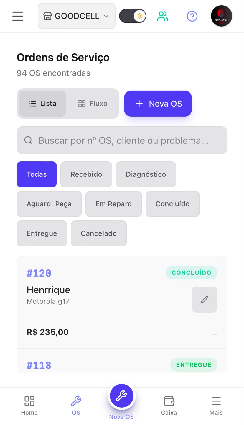 Gestão de OS